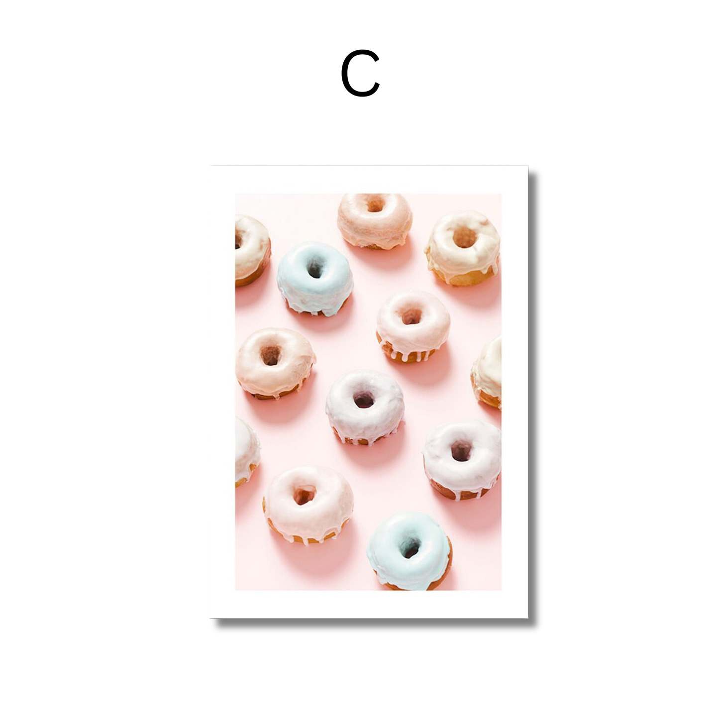 Poster Macaron und Avocado als Deko Print ohne Rahmen
