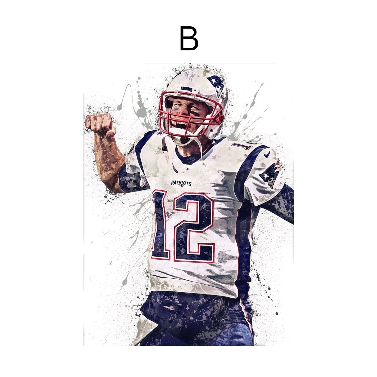 Football  Tom Brady Poster · Deko Print ohne Rahmen