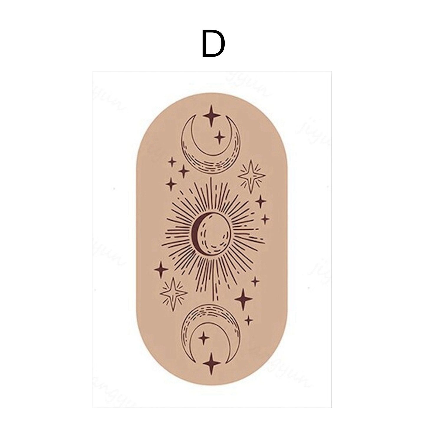 Poster Sonne Mond und Sterne als Deko im Boho Stil als Print ohne Rahmen