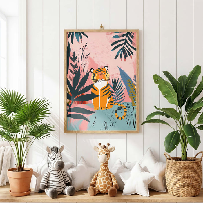 Märchen Mädchen Poster mit Katzen und Sternennacht