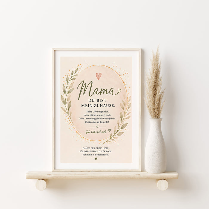 JUSTGOODMOOD Muttertag Poster – Premium Canvas Print