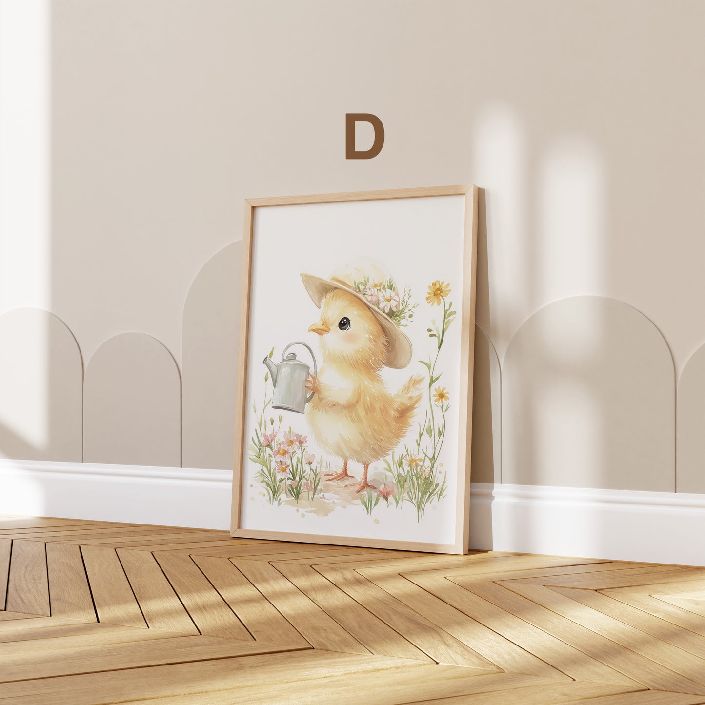 Enten Kinderzimmer Süß Sommer Aquarell Ente Küken Poster · Kinderzimmer Bilder · Wand Deko · Kunst Druck · Deko Print ohne Rahmen