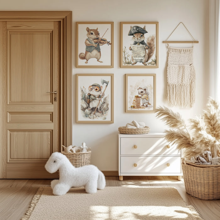 JUSTGOODMOOD Waldtiere Poster – Premium Qualität