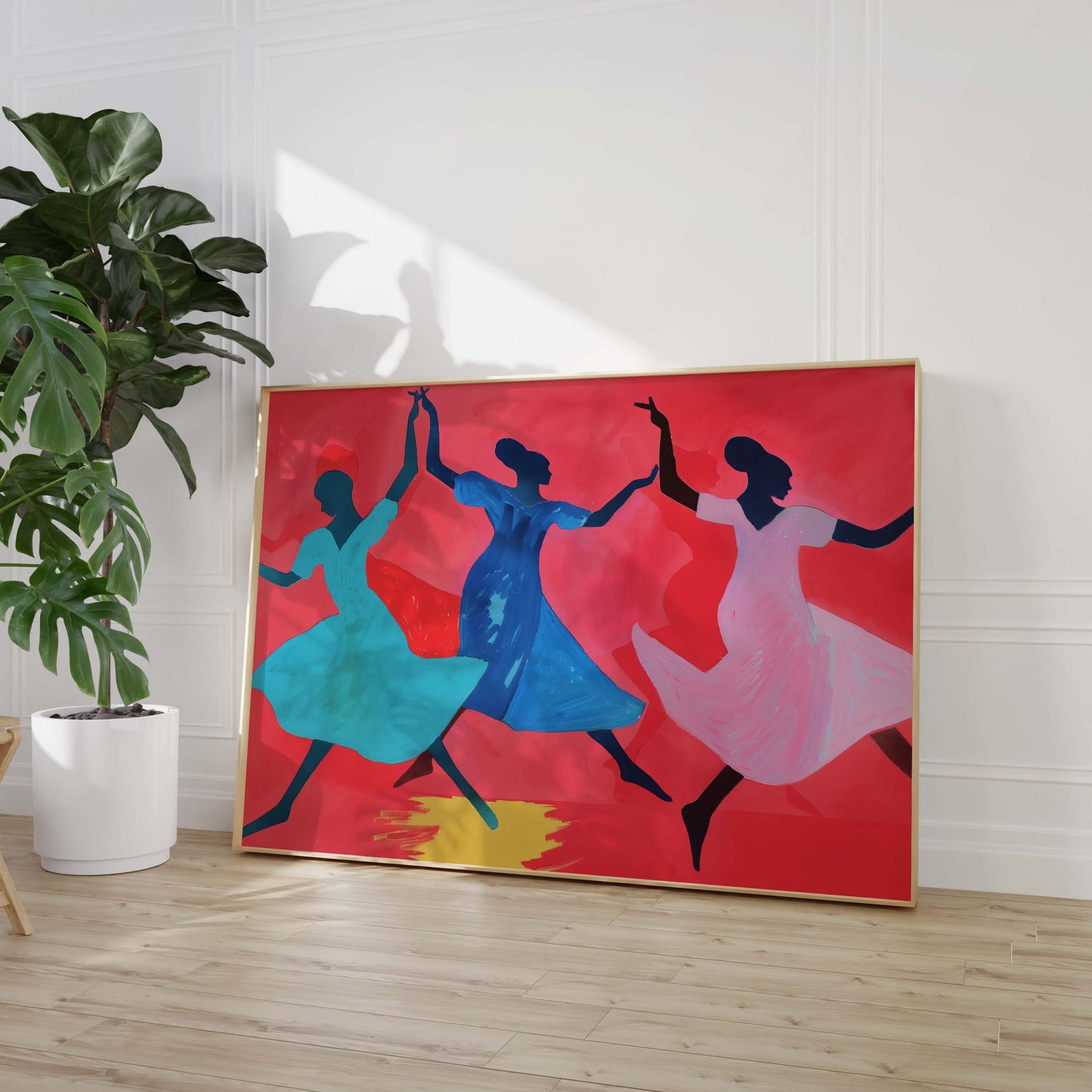 Abstrakte Blumen Poster · Geschenkidee · Moderne Vase, Stillleben und Geometrische Kunst · Dekoprint ohne Rahmen