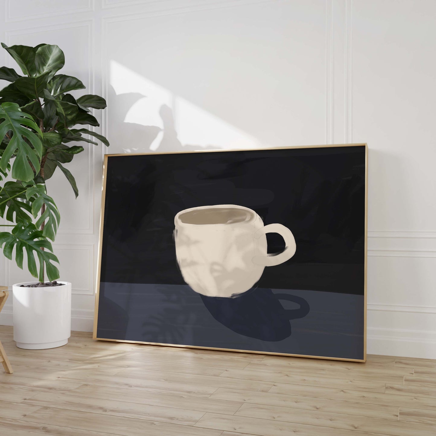 Lila Abstrakte Frauenkunst Poster · Geschenkidee · Moderne Porträts und Schwarz-Weiß Linienkunst · Dekoprint ohne Rahmen