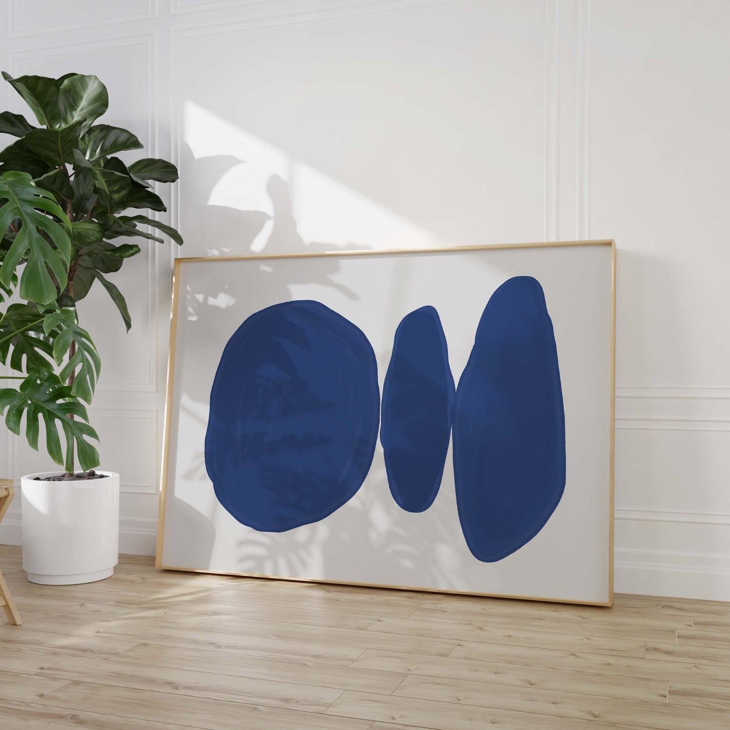 Abstrakte Frauen Kunst Poster · Geschenkidee · Moderne feminine Formen, Blumen und Tauben · Dekoprint ohne Rahmen