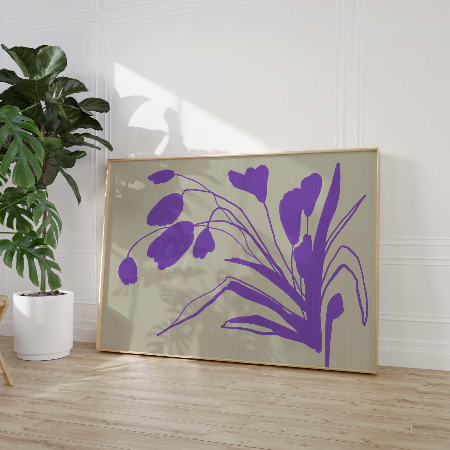 Mediterrane Zitronen Poster · Geschenkidee · Blaue Fliesen, Zitronen und mediterrane Kunst · Dekoprint ohne Rahmen