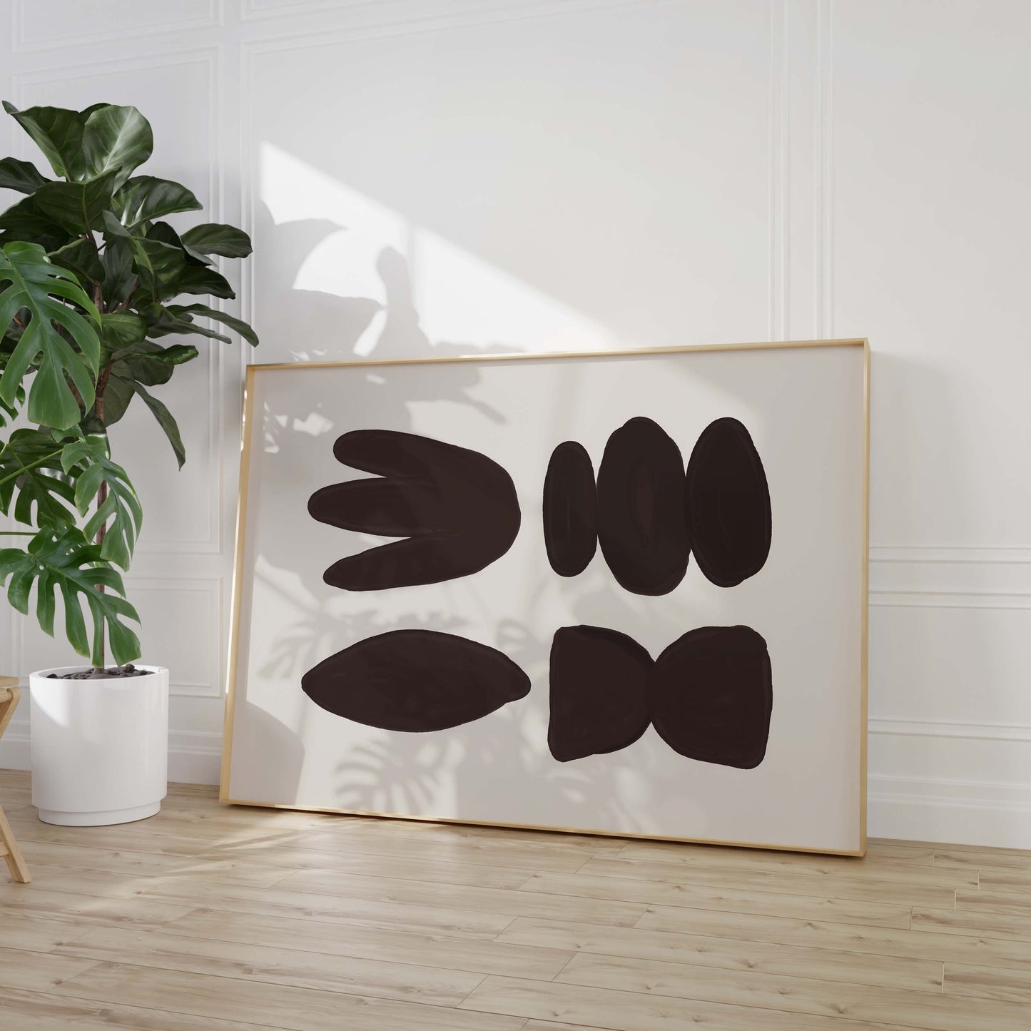 Abstrakte Frauenkunst Poster · Geschenkidee · Moderne Frauenporträts und Line Art in warmen Farben · Dekoprint ohne Rahmen