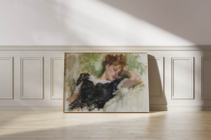 Dorf & Blumen Poster im Vintage Stil