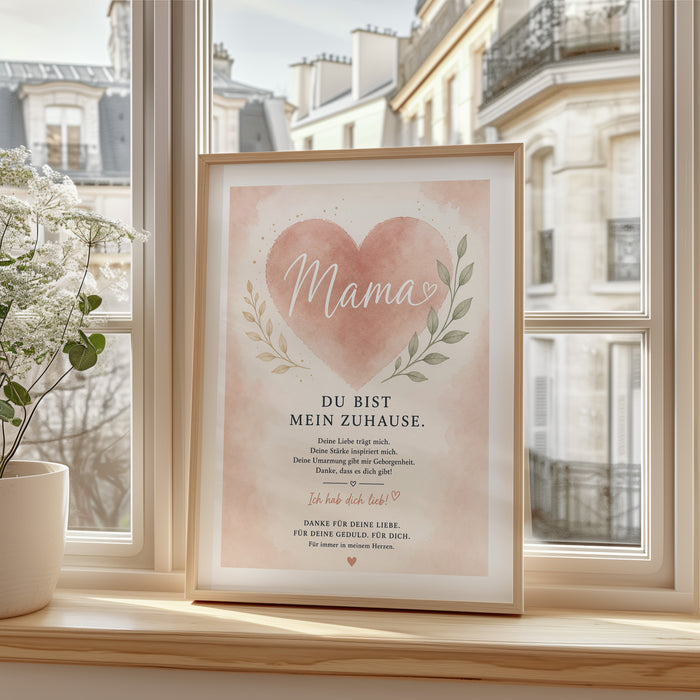 JUSTGOODMOOD Muttertag Poster – Hochwertiger Baumwollprint