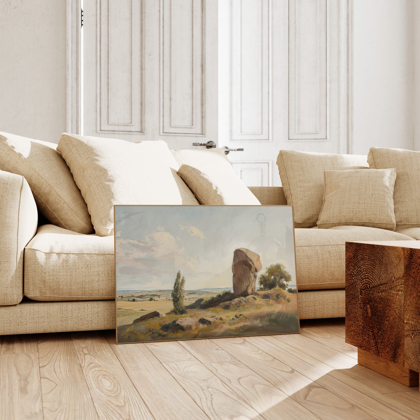 Moderne Landschaft & Figuren Poster · Geschenkidee · Natur Küste Skizzen Zeitlose Wandkunst · Dekoprint ohne Rahmen