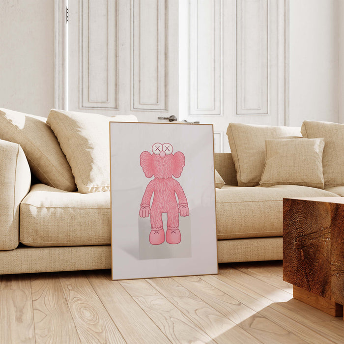JUSTGOODMOOD Pink Plush Poster – Museum-Qualität Print