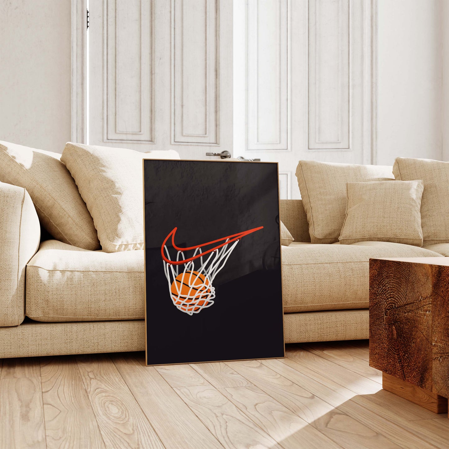 Basketball Hoop Illustration Poster · Geschenkidee · Sport Design · Minimalistische Kunst · Moderne Wanddeko · Print ohne Rahmen