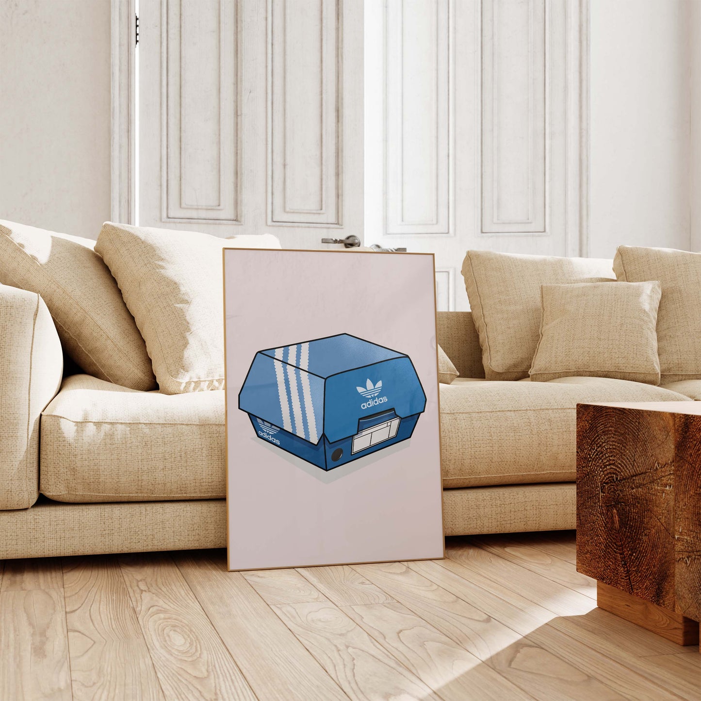 Sneaker Schuhkarton Illustration Poster · Geschenkidee · Sneaker Box Design · Streetwear Kunst · Moderne Wanddeko · Print ohne Rahmen