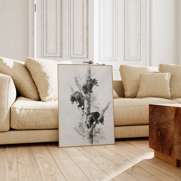JUSTGOODMOOD Poster – Edle Vintage Wandkunst aus Baumwolle