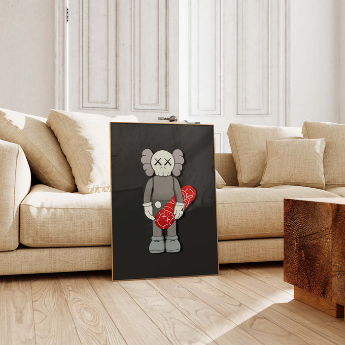 Skull Character Poster – Premium Baumwoll-Canvas