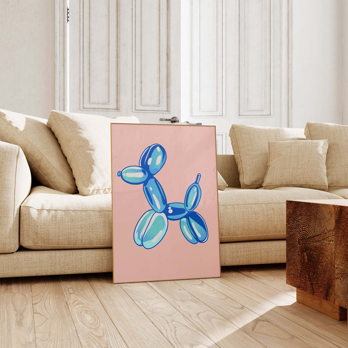 Balloon Dog Poster – Premium Baumwoll-Canvas Kunst