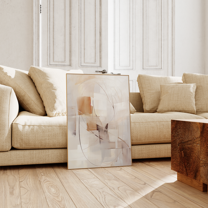 Geometrische Poster in Schwarz und Beige