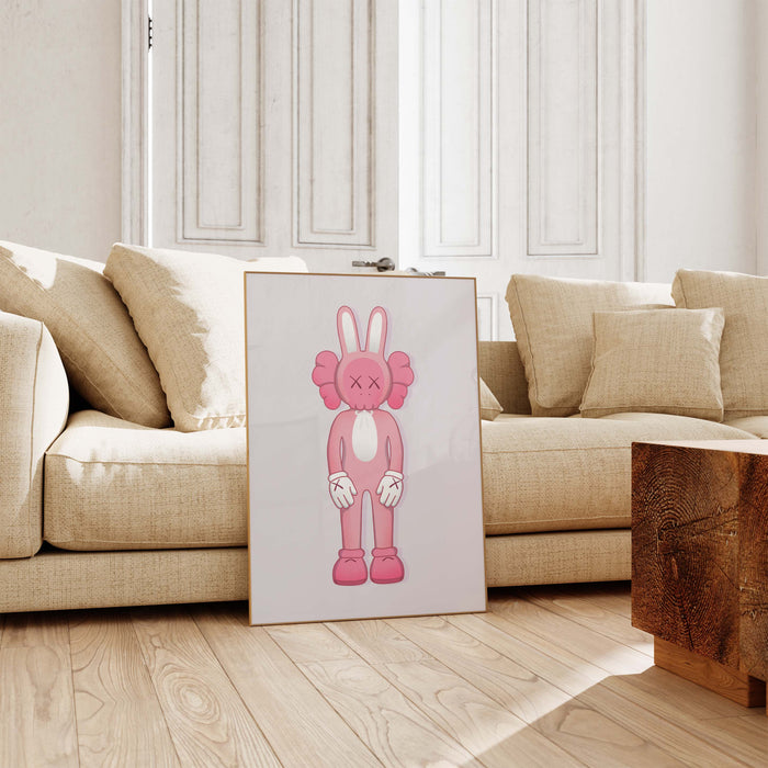 JUSTGOODMOOD Pink Bunny Skull Poster – Premium Qualität