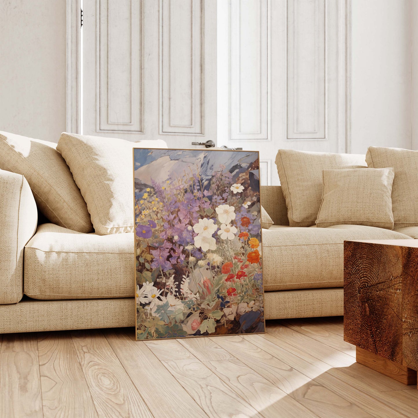 Blumen Poster · Geschenkidee · Wildblumen Wiesenblüten und Florale Naturkunst · Dekoprint ohne Rahmen