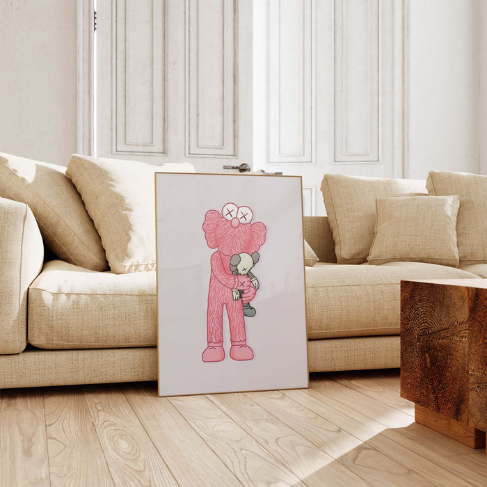 JUSTGOODMOOD Pink Plush – Exklusives Canvas Poster
