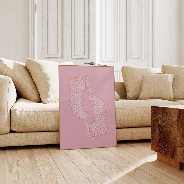 JUSTGOODMOOD Katzen Poster – Premium Baumwollprint