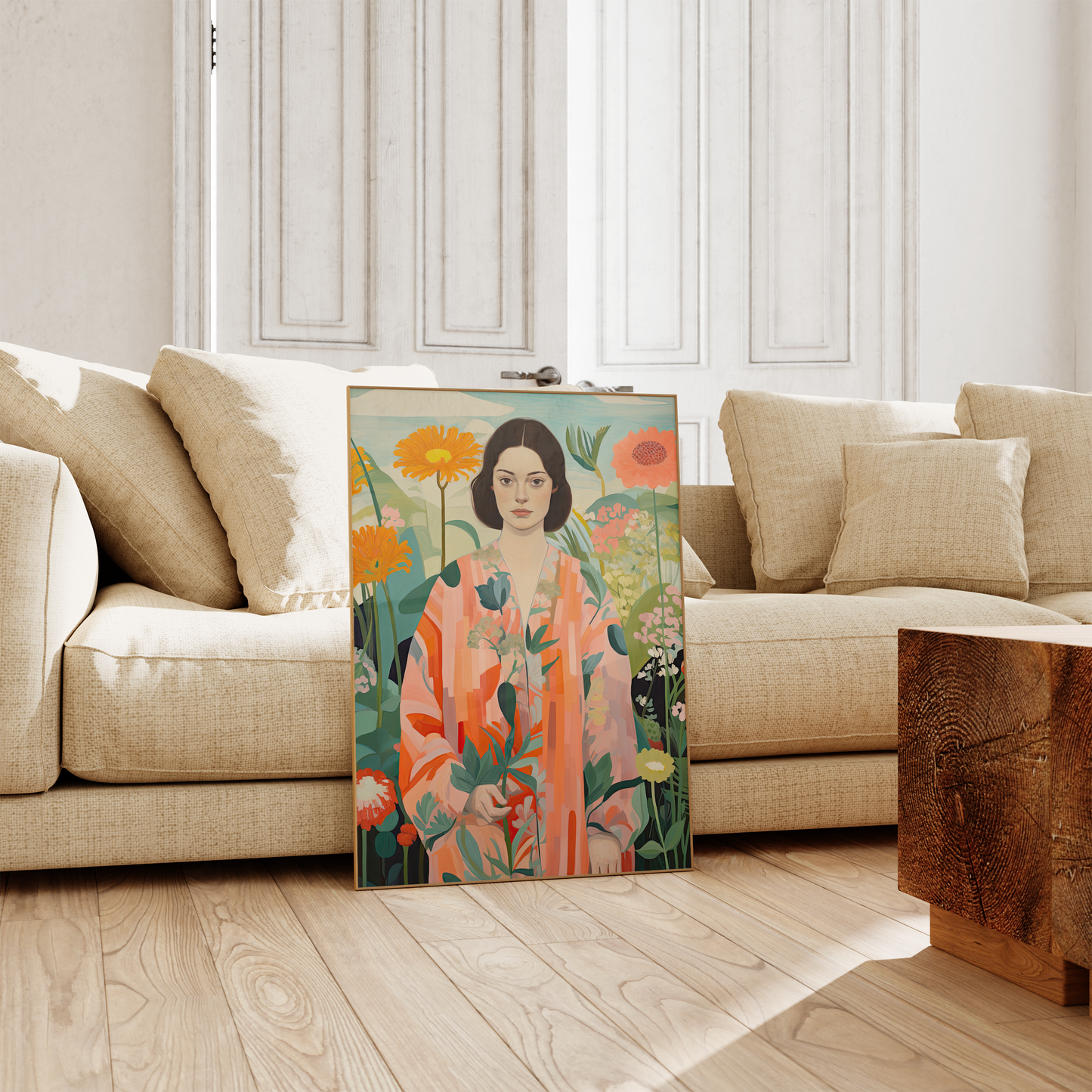 Moderne Kunst Poster · Geschenkidee · Abstrakte Kunst Florale Illustrationen Zeitgenössische Porträts · Dekoprint ohne Rahmen