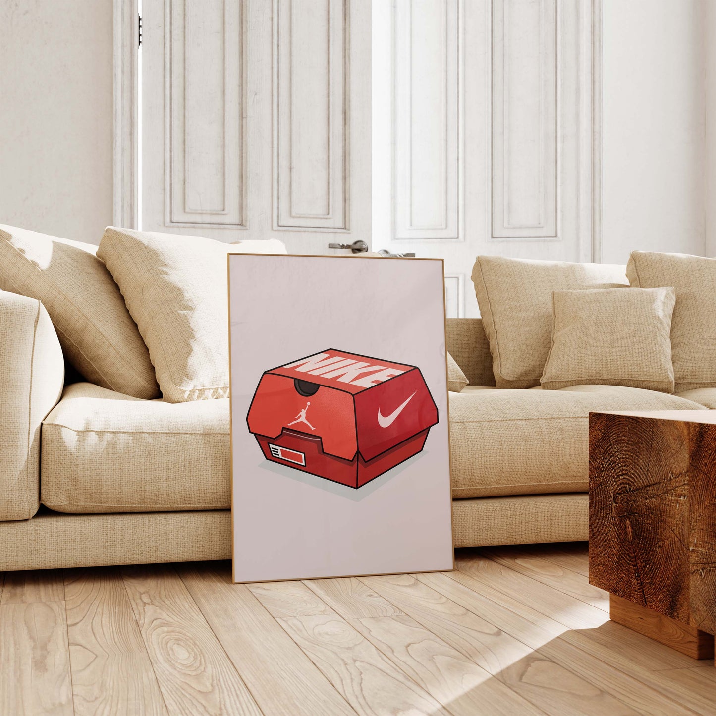 Sneaker Box Illustration Poster · Geschenkidee · Nike Schuhkarton Design · Streetwear Kunst · Moderne Wanddeko · Print ohne Rahmen