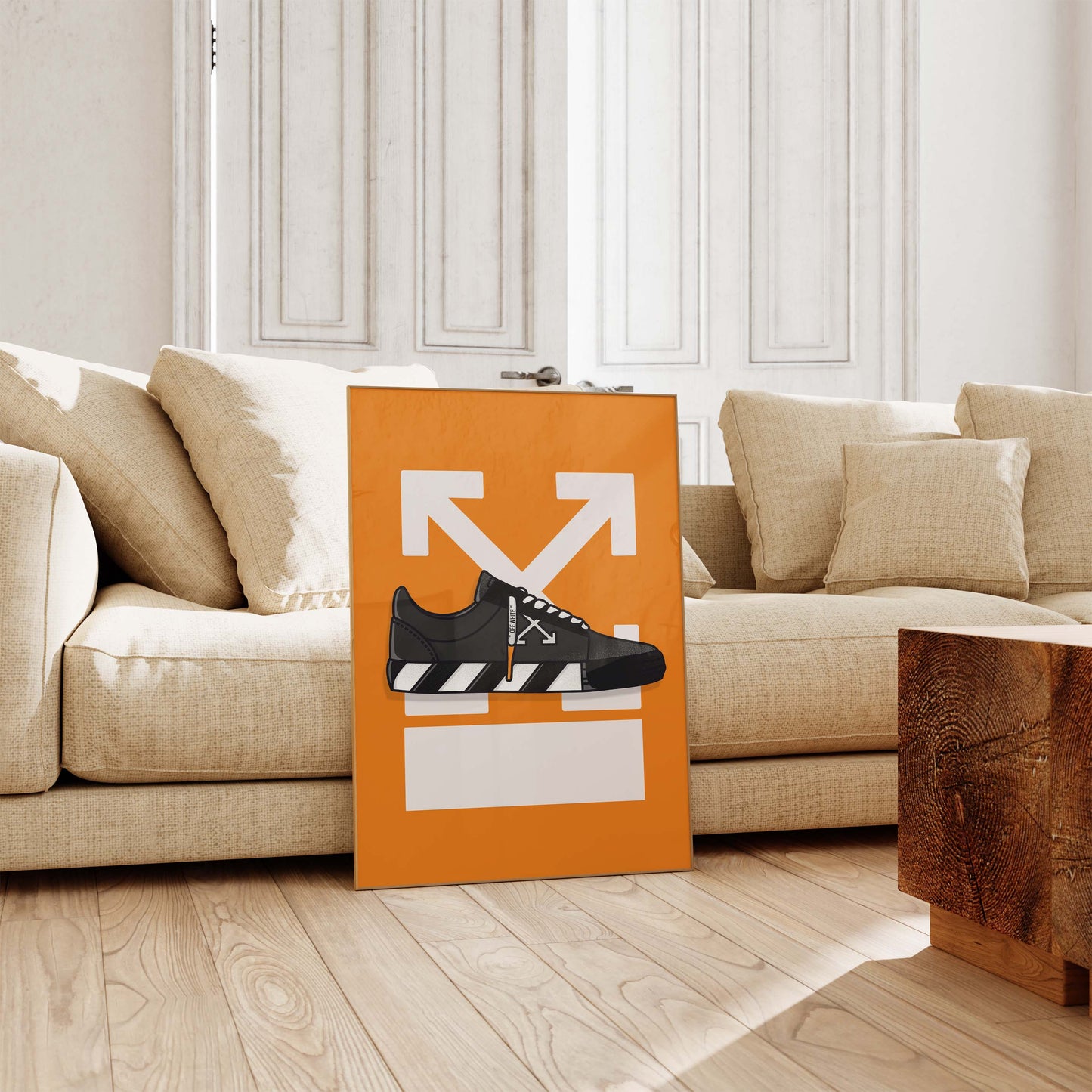 Sneaker Streetwear Design Poster · Geschenkidee · Urban Fashion Illustration · Minimalistisches Off Style Motiv · Print ohne Rahmen
