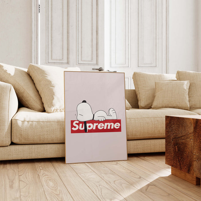 Streetwear Cartoon Hund Poster · Geschenkidee · Minimalistisches Logo Style Design · Urban Kunst · Moderne Wanddeko · Print ohne Rahmen