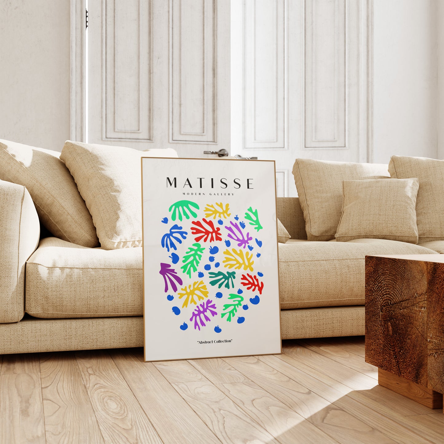 Matisse Poster · Geschenkidee · Abstrakte Scherenschnitte Porträts Farbenfrohe Kunst · Dekoprint ohne Rahmen