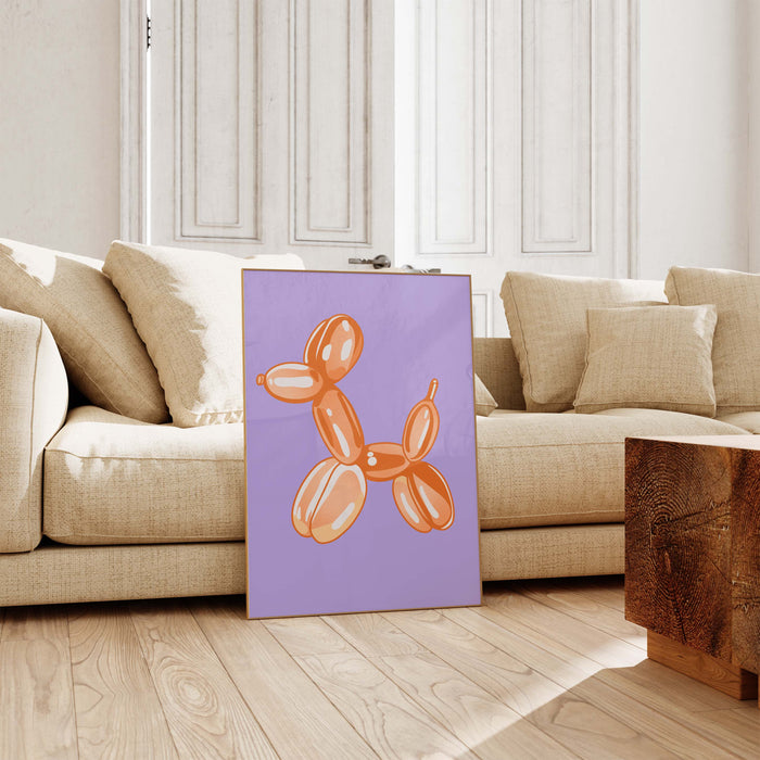 Balloon Dog Poster – Premium Baumwoll-Canvas Print