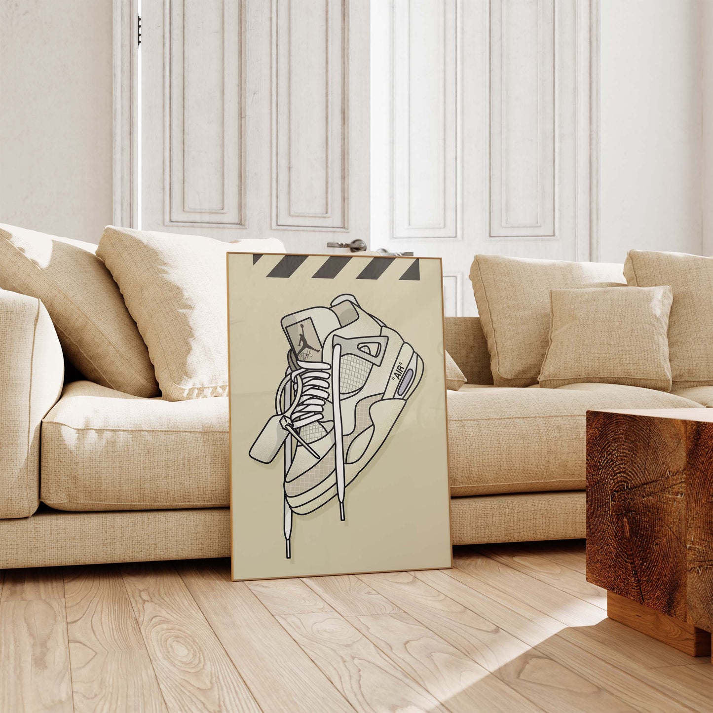 Sneaker Line Art Poster · Geschenkidee · Minimalistisches Schuhe Design · Streetwear Illustration · Moderne Wanddeko · Print ohne Rahmen