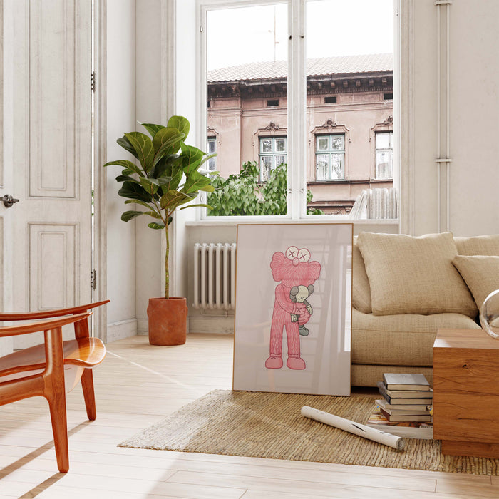 JUSTGOODMOOD Pink Plush – Exklusives Canvas Poster