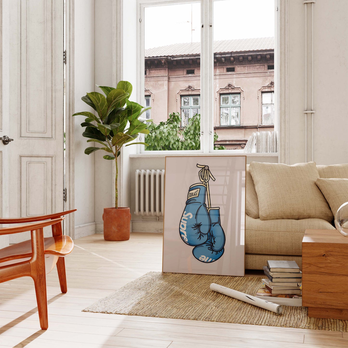 Boxhandschuhe Poster · Geschenkidee · Box Artwork · Streetwear Boxing Design · Urban Sport Wanddeko · Print ohne Rahmen
