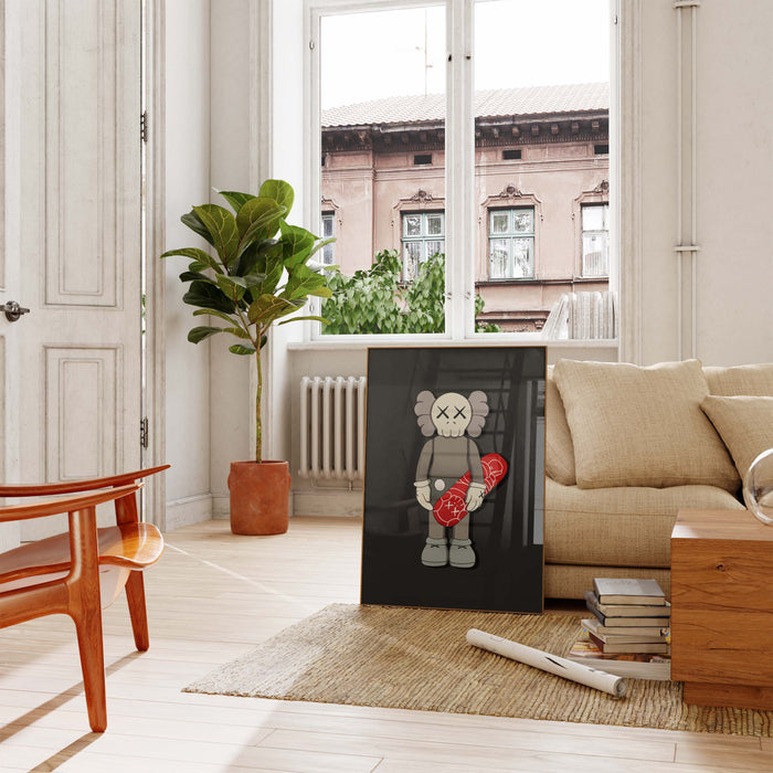 Skull Character Poster – Premium Baumwoll-Canvas