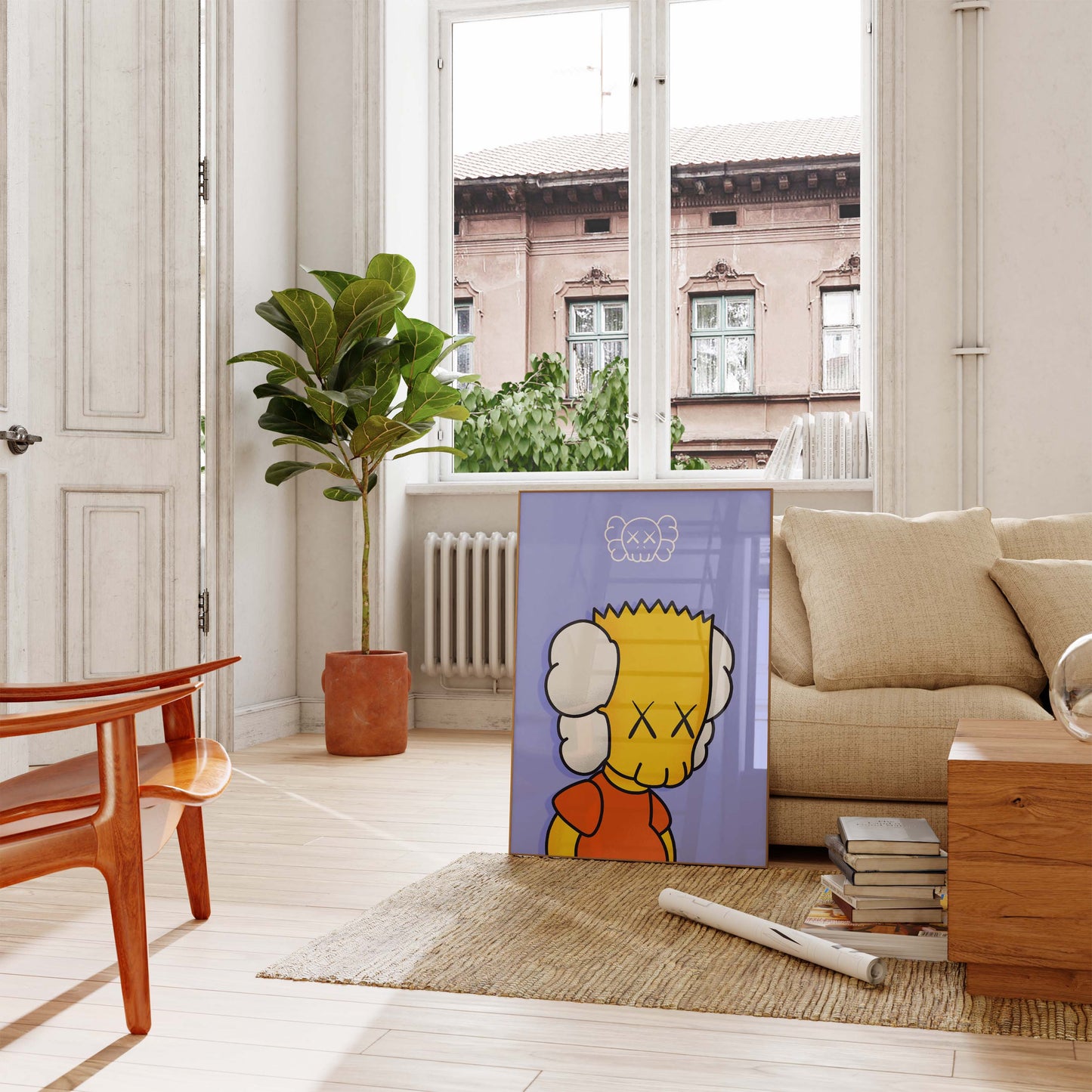 Cartoon Kopf Charakter Poster · Geschenkidee · Pop Art Stil inspiriert · Street Art Figur · Moderne Wanddeko · Print ohne Rahmen