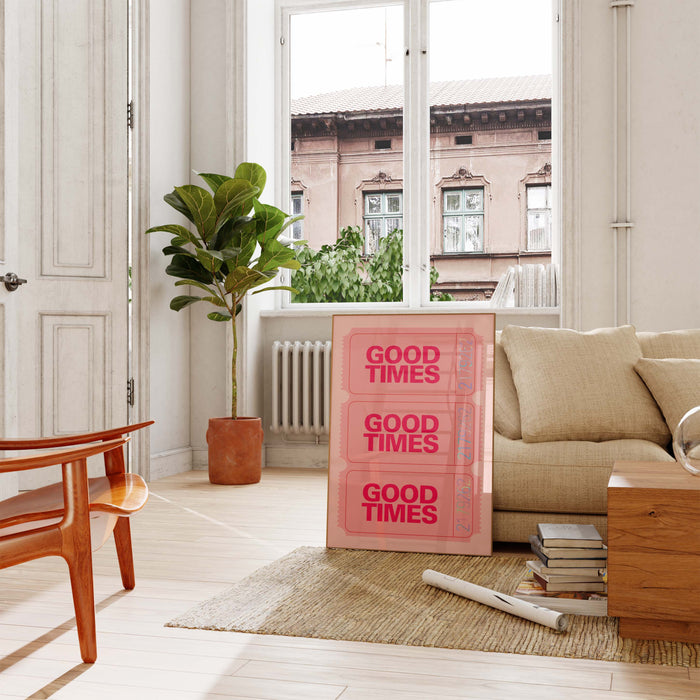 Good Times Poster – Premium Baumwoll-Canvas Kunst