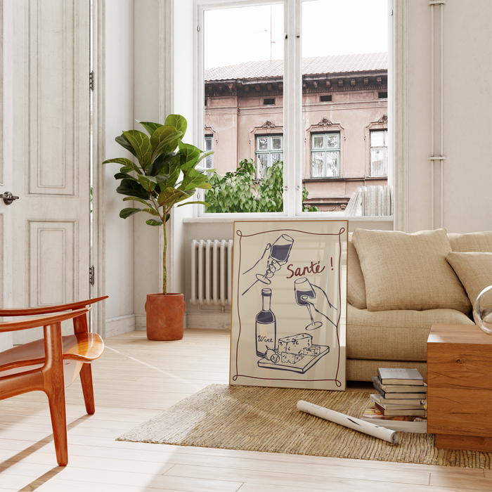 JUSTGOODMOOD Paris Poster – Hochwertiger Baumwoll-Print