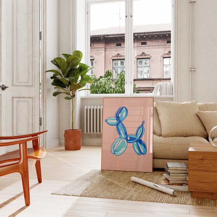 Balloon Dog Poster – Premium Baumwoll-Canvas Kunst
