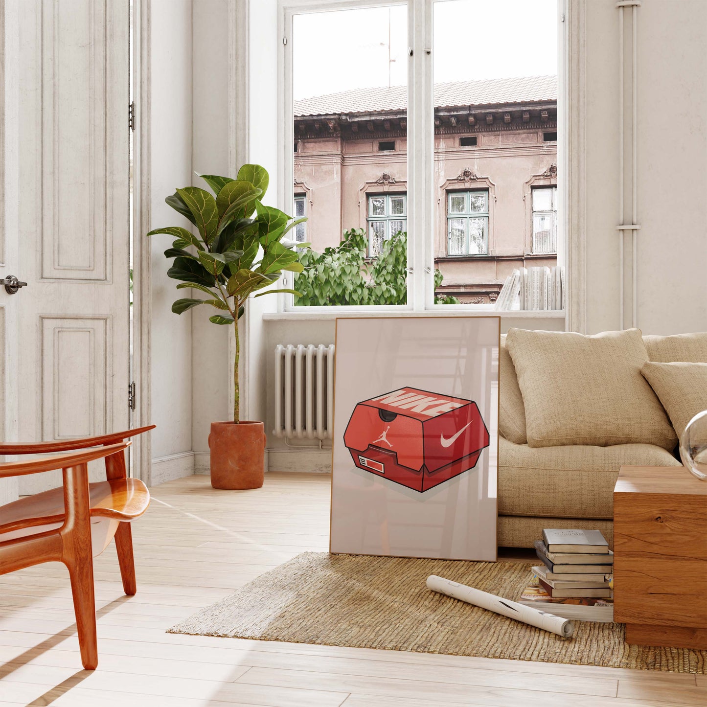 Sneaker Box Illustration Poster · Geschenkidee · Nike Schuhkarton Design · Streetwear Kunst · Moderne Wanddeko · Print ohne Rahmen