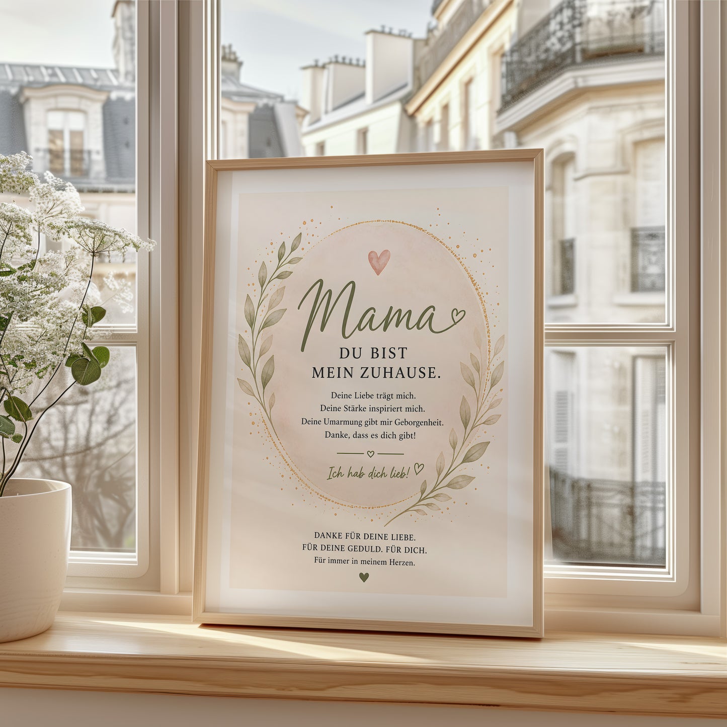 Muttertag Poster Mama Boho · Geschenk für Mama · Eukalyptus Spruch Poster · Liebe Wanddeko · Print ohne Rahmen
