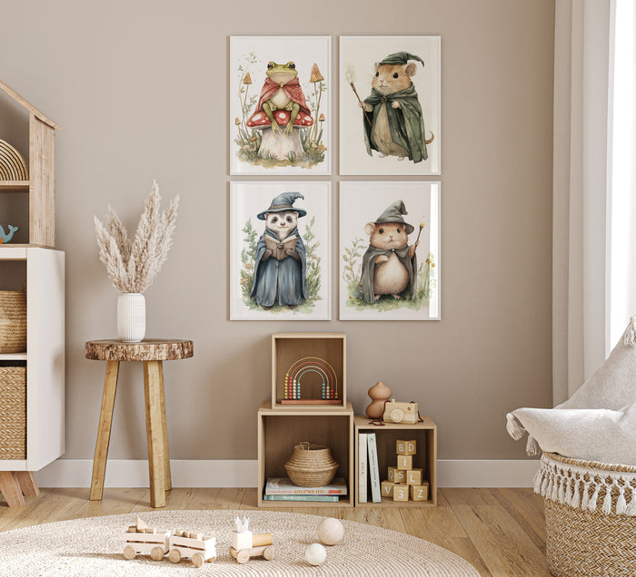 JUSTGOODMOOD Poster Waldtiere – Premium Aquarellkunst