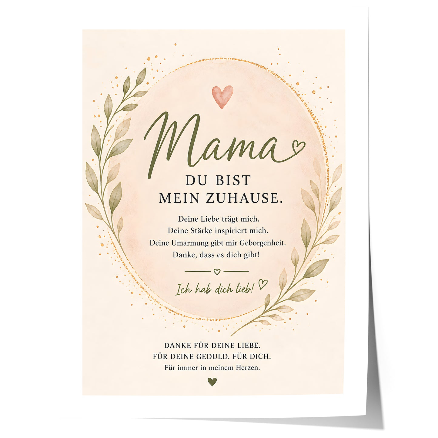 Muttertag Poster Mama Boho · Geschenk für Mama · Eukalyptus Spruch Poster · Liebe Wanddeko · Print ohne Rahmen