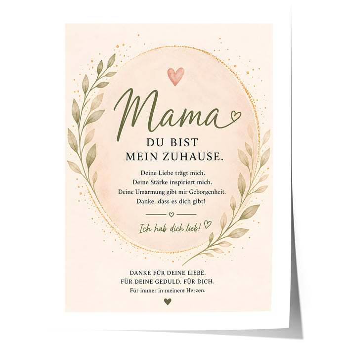 JUSTGOODMOOD Muttertag Poster – Premium Canvas Print