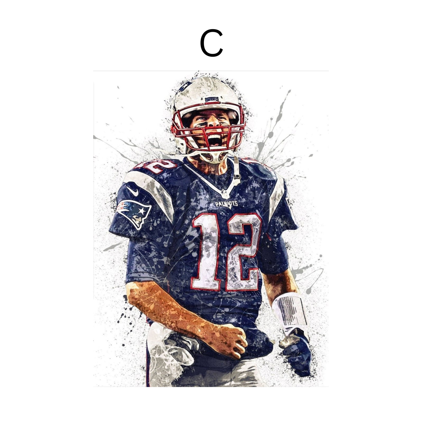 Football  Tom Brady Poster · Deko Print ohne Rahmen