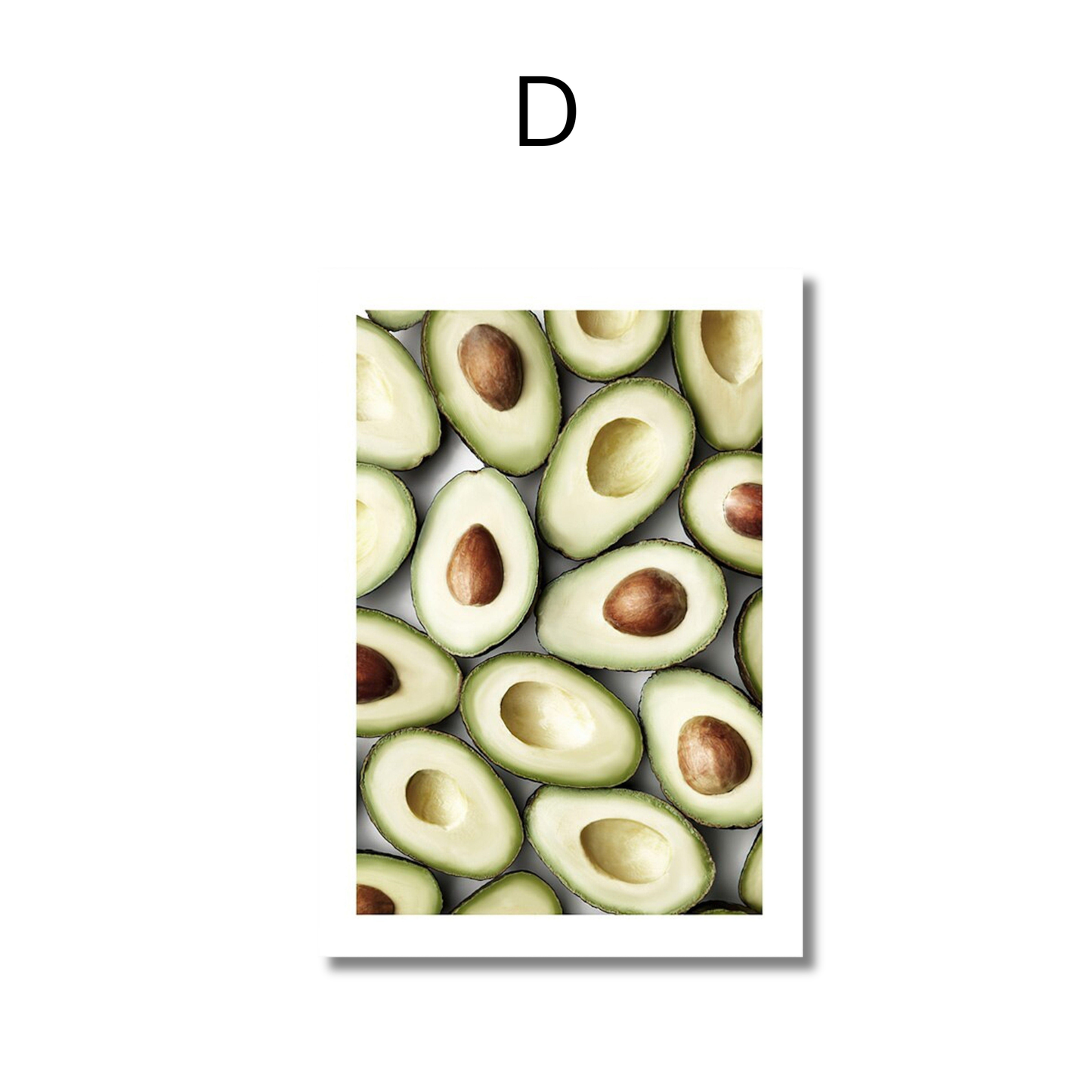 Poster Macaron und Avocado als Deko Print ohne Rahmen