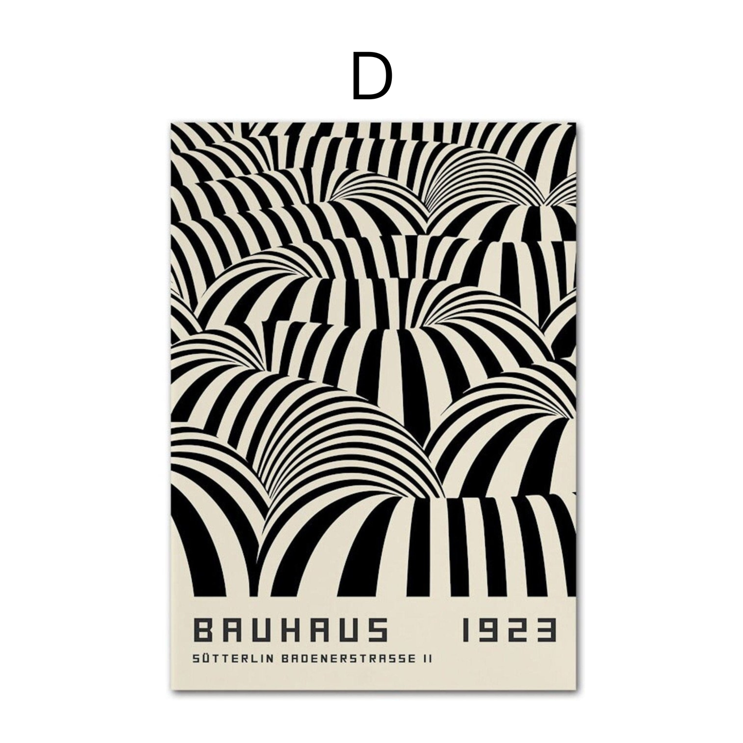 Poster Bauhaus Ausstellung mit verschiedenen Formen und Muster als Deko Print ohne Rahmen