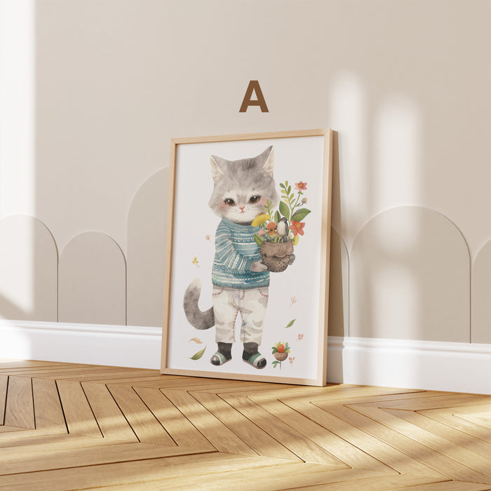 Süße Tiere Poster für Kinderzimmer – JUSTGOODMOOD