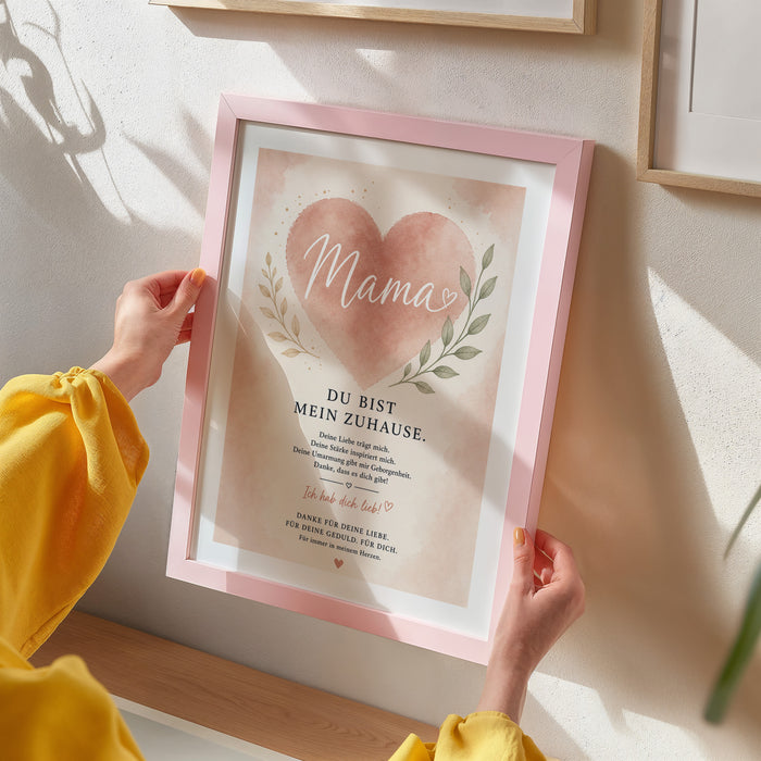 JUSTGOODMOOD Muttertag Poster – Hochwertiger Baumwollprint
